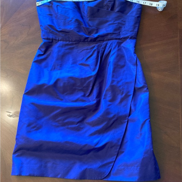J. Crew Blue Ruched Strapless Cocktail Dress - Picture 6 of 10